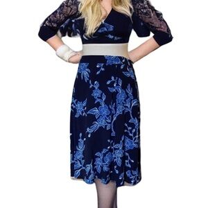 NWT Draper James A-line skirt. Size 8. Blue